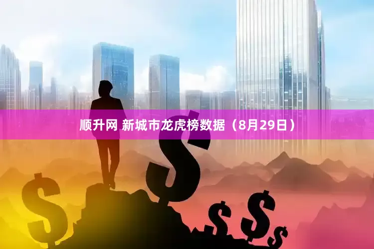 顺升网 新城市龙虎榜数据（8月29日）