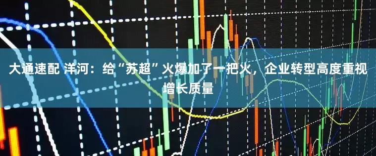 大通速配 洋河：给“苏超”火爆加了一把火，企业转型高度重视增长质量